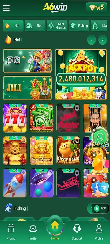 A6win game interface