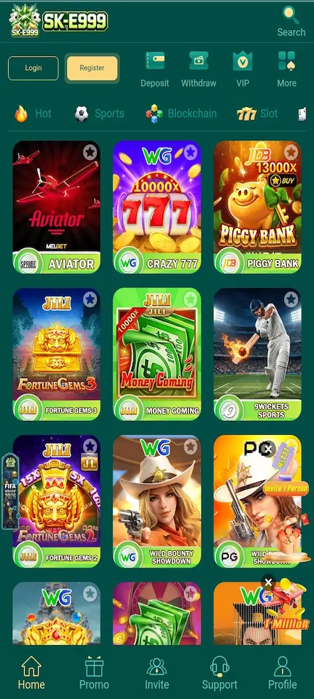 E999 Game interface